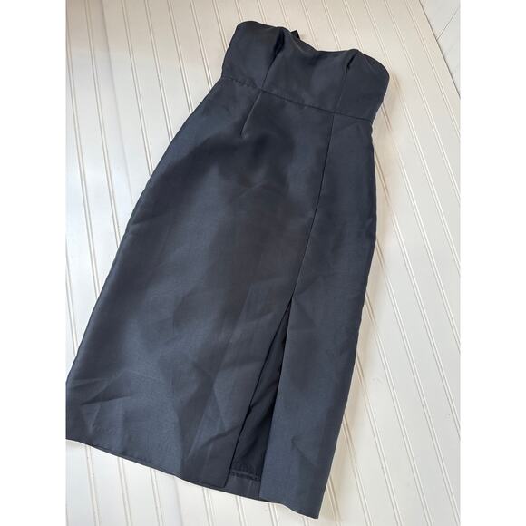 Hutch Black Strapless Bow Back Sweetheart Neck Mini Dress Cocktail Party Sz 2 - Picture 2 of 7